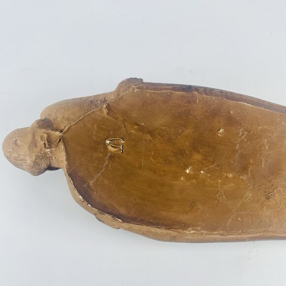 Holy Family Hanging Wall Sculpture 16" Brown Jesus Mary Joseph VTG Chalkware - Picture 11 of 11